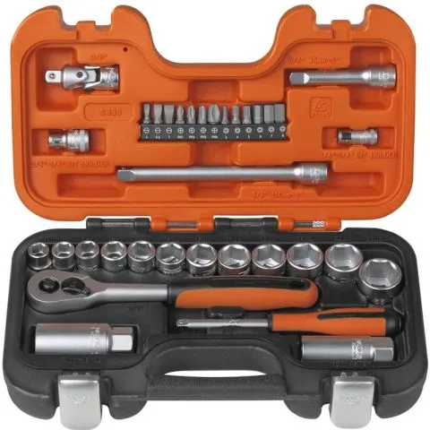 S330 Bahco Hylsnyckelsats 1/4" och 3/8" Kampanj